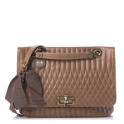 Lanvin Calfskin Quilted Medium Happy Shoulder Bag Brown 1 of 8