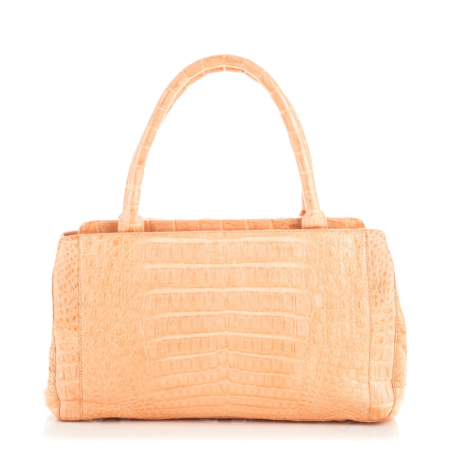 Nancy Gonzalez Crocodile Frame Bag Peach 1 of 7