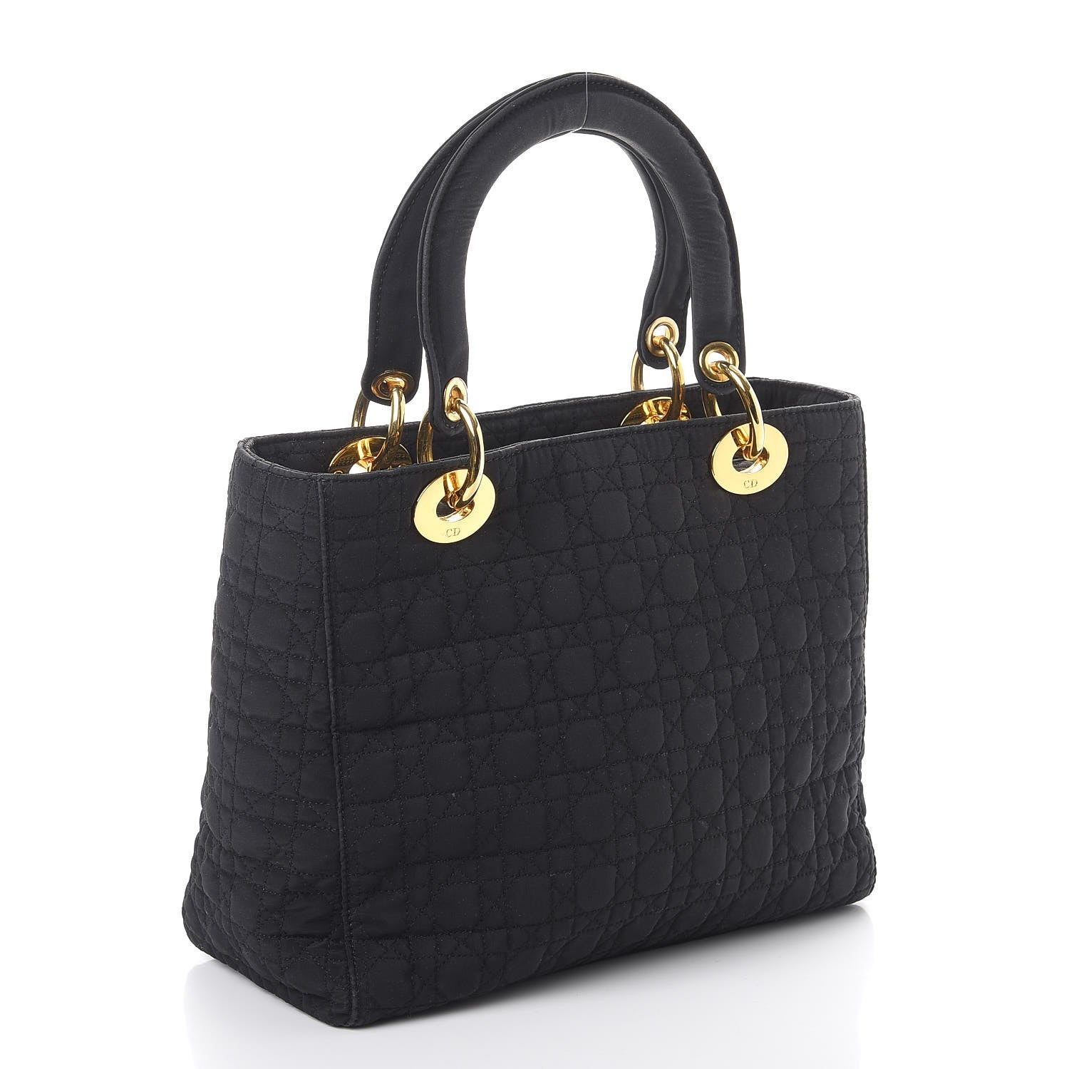 Christian Dior Nylon Cannage Medium Lady Dior Black 3 of 12