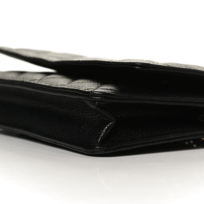 Chanel Caviar Quilted Wallet On Chain WOC Black 10 of 13