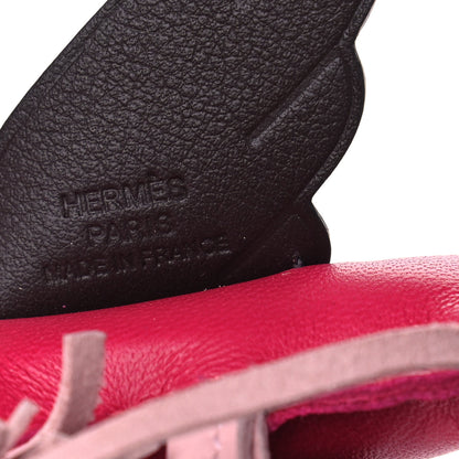 Hermes Milo Lambskin Grigri Rodeo Pegase Horse Bag Charm PM Framboise Rose Sakura Rouge Sellier 3 of 4