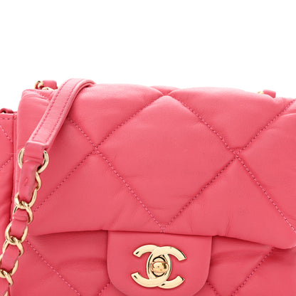 Chanel Calfskin Quilted Mini Square Bubbly Flap Pink 8 of 10