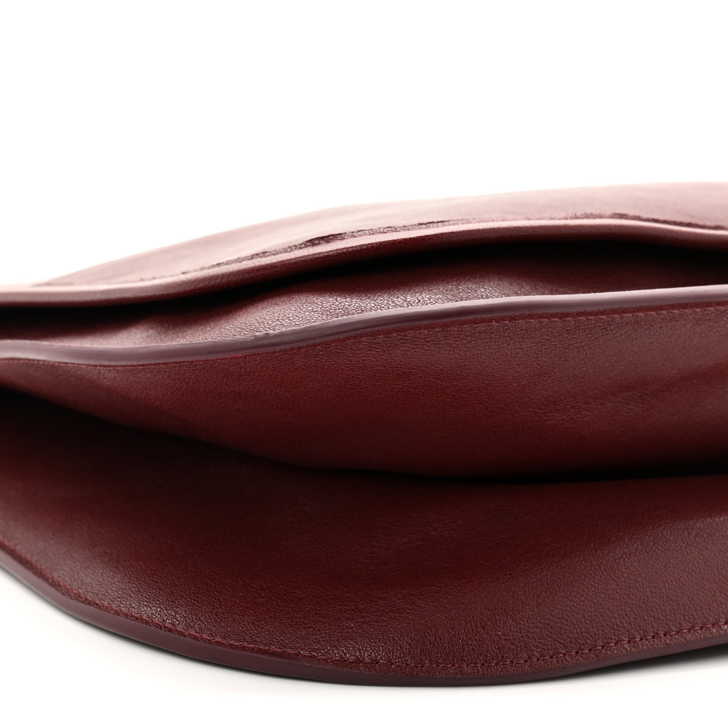 Celine Shiny Lambskin Soft Triomphe Besace Bag Syrah 8 of 10