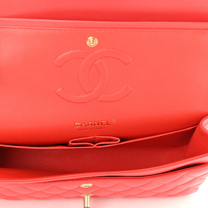 Chanel Lambskin Quilted Medium Double Flap Red 4 of 9