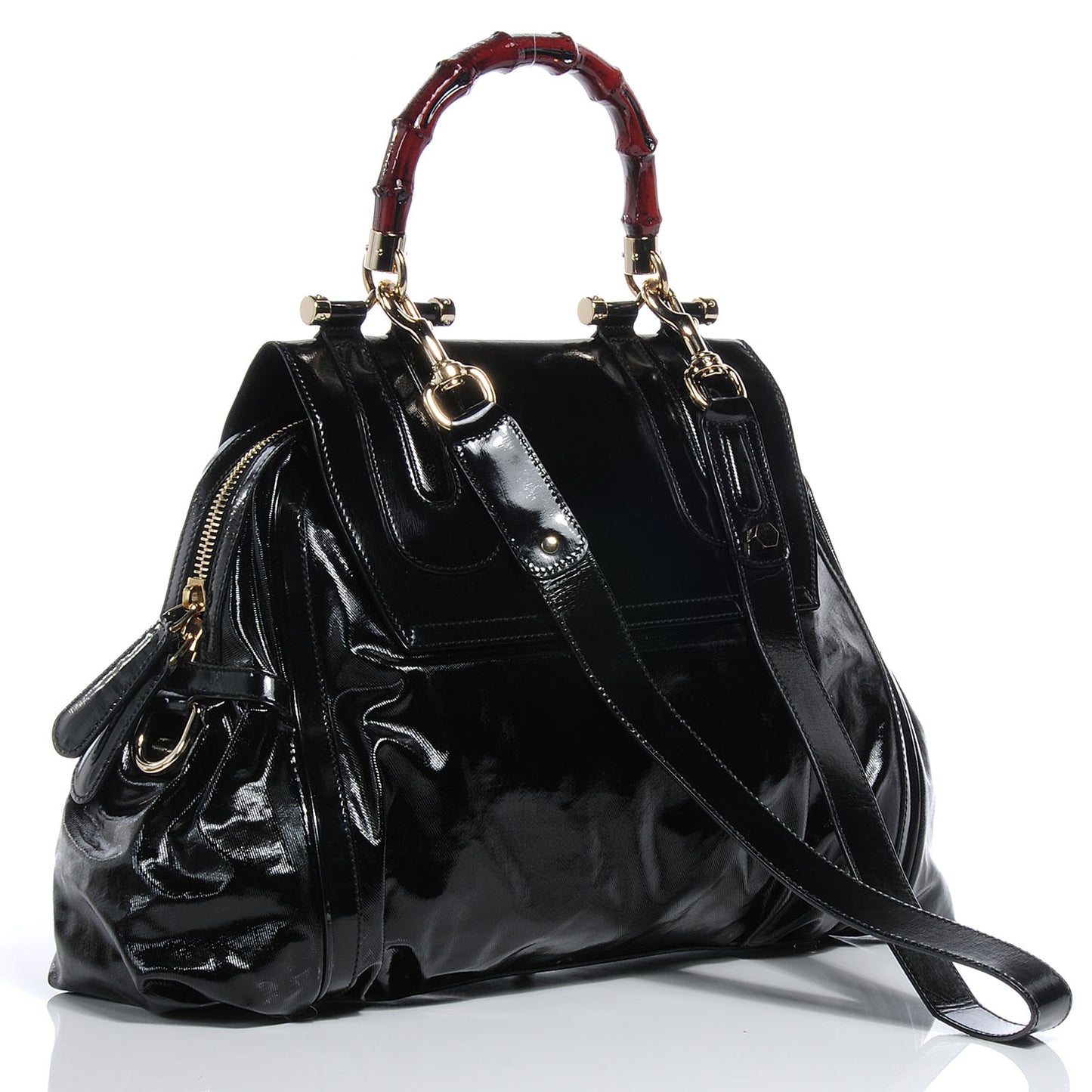 Dialux Pop Bamboo Top Handle Tote Black