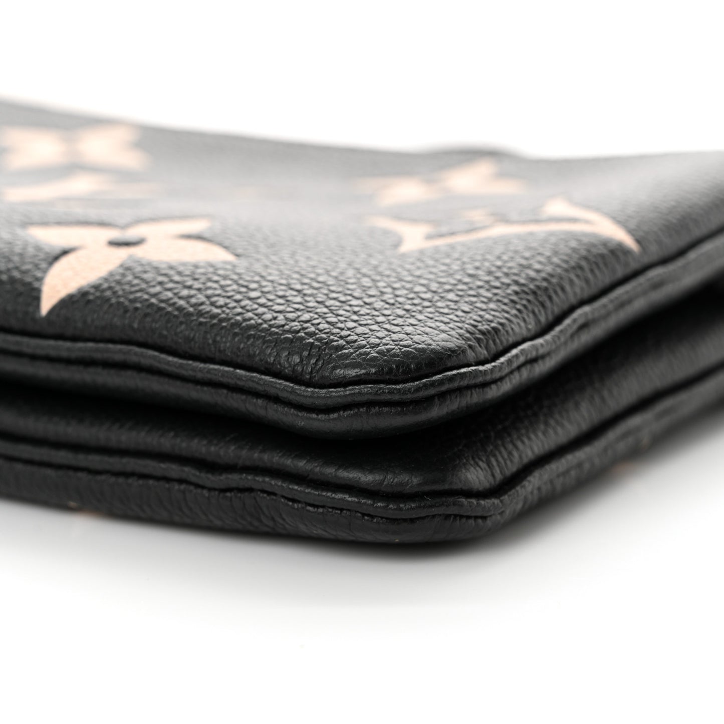 Empreinte Monogram Giant Double Zip Pochette Black Cream