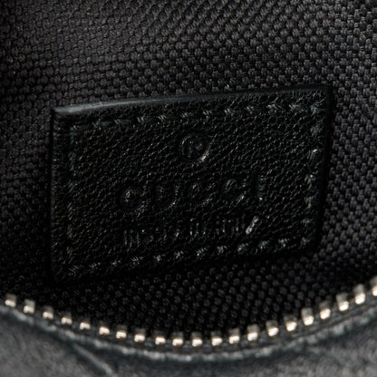 Gucci Sakai Be Green Calfskin Diagonal Stitched Mini Blondie Barrel Shoulder Bag Black 6 of 9