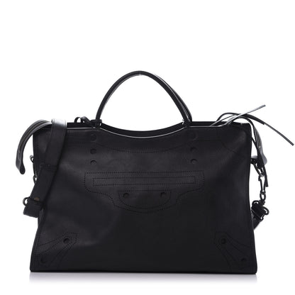 Balenciaga Veau Soyeux Perforated Blackout Hardware City Black 3 of 11