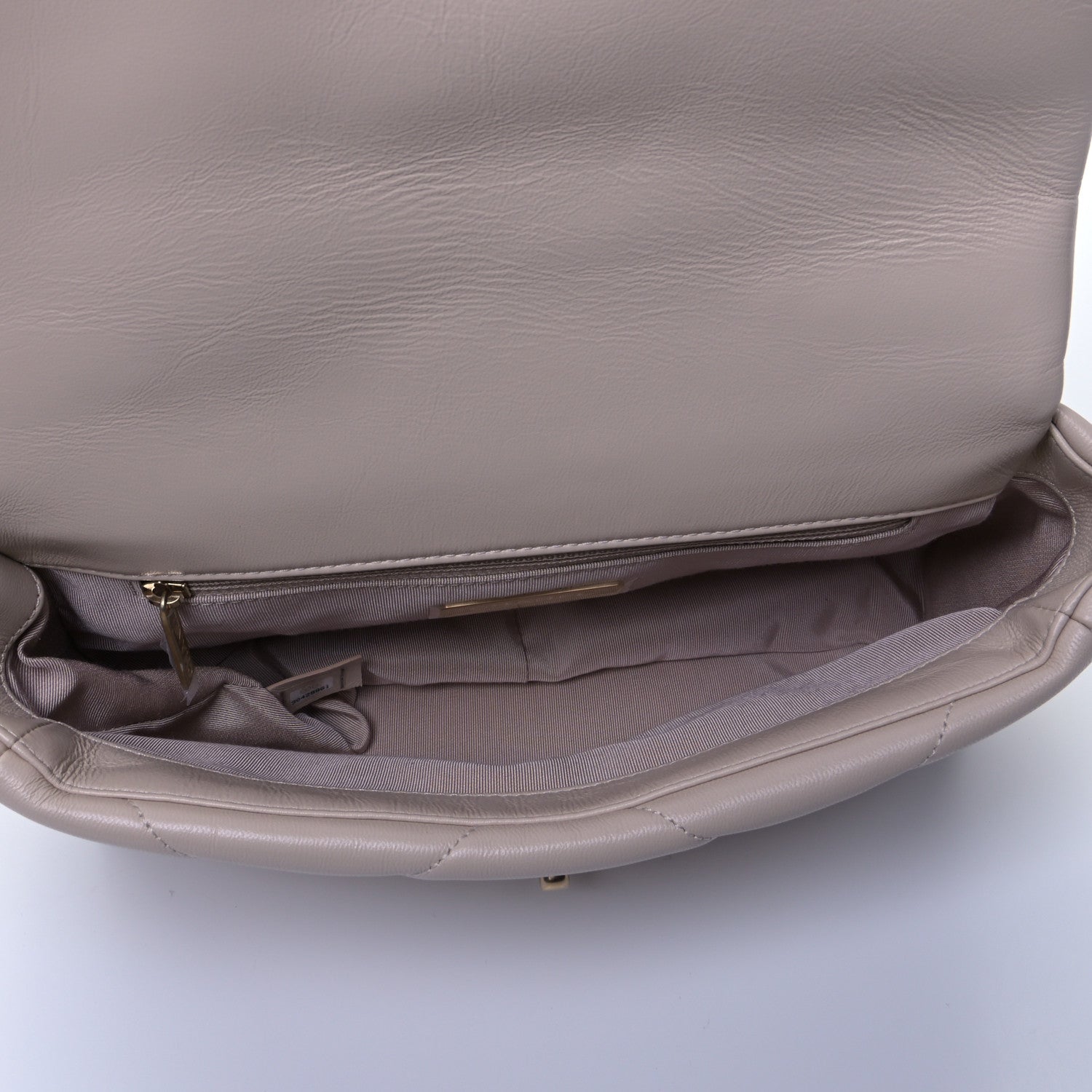 Chanel Goatskin Quilted Medium Chanel 19 Flap Beige 4 of 5