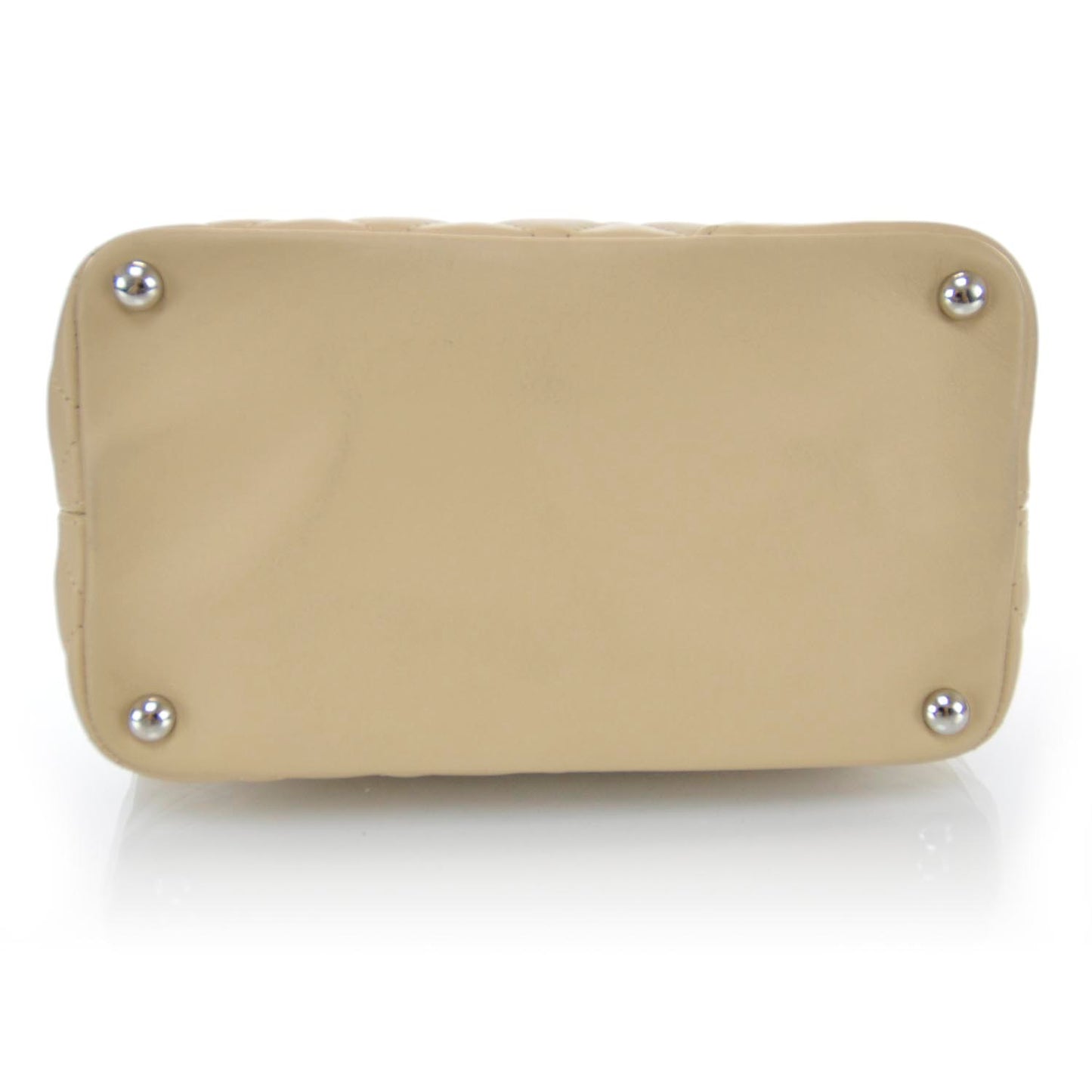 Calfskin Quilted Medium Cambon Tote Beige