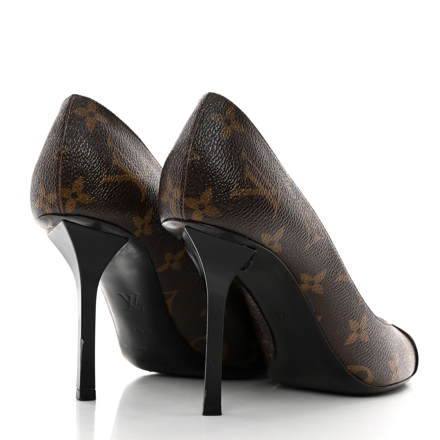 Louis Vuitton Monogram Cherie Pumps 36.5 Black 4 of 10