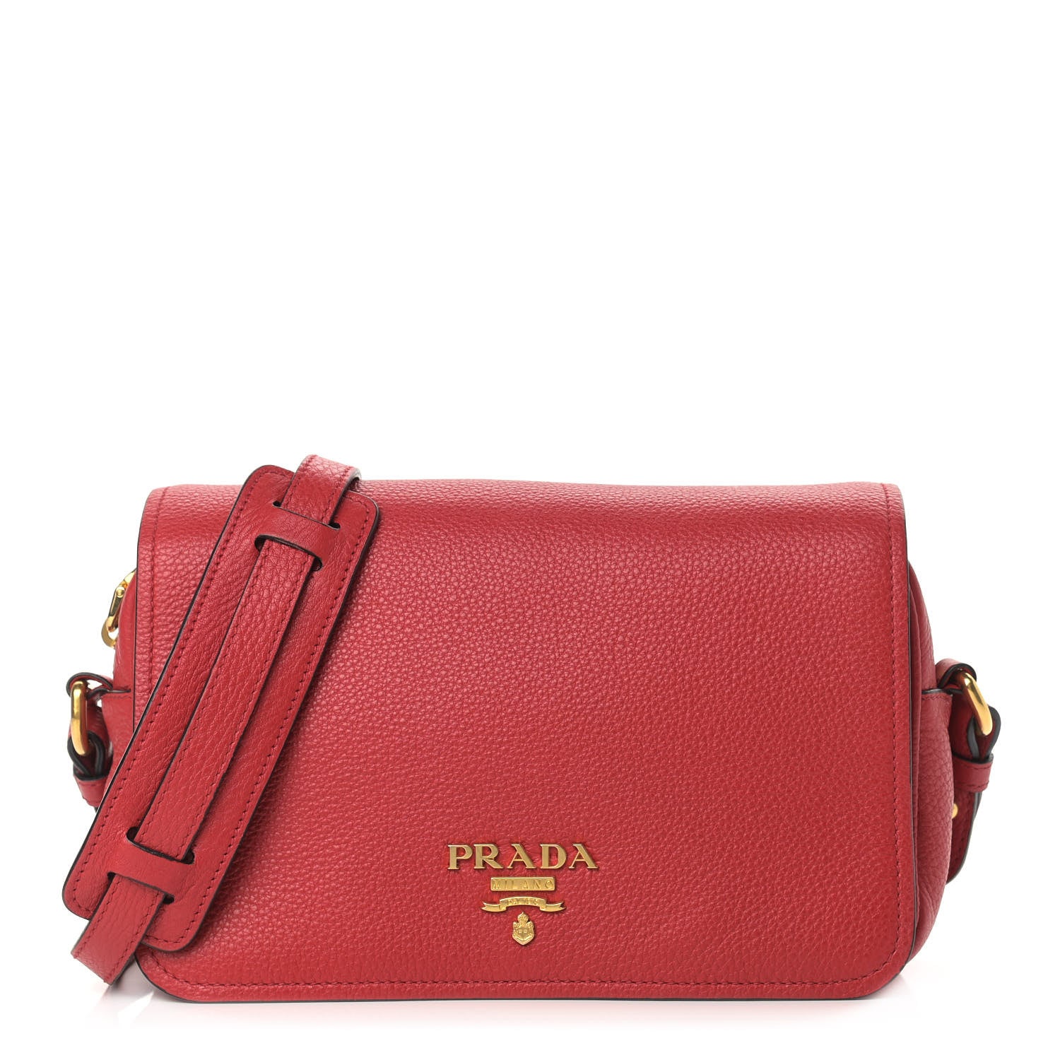 Prada Vitello Phenix Flap Crossbody Rosso 1 of 10
