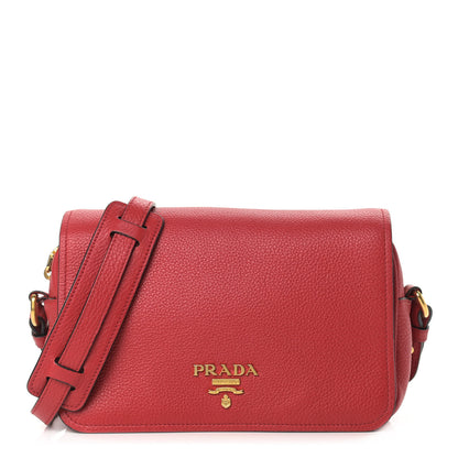 Prada Vitello Phenix Flap Crossbody Rosso 1 of 10