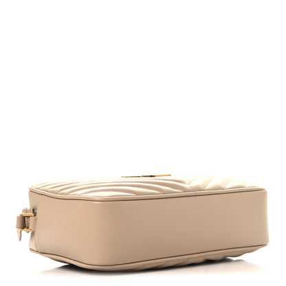 Saint Laurent Calfskin Matelasse Monogram Lou Camera Bag Dark Beige 3 of 9