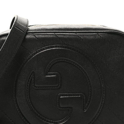 Gucci Sakai Be Green Calfskin Diagonal Stitched Small Blondie Shoulder Bag Black 8 of 11