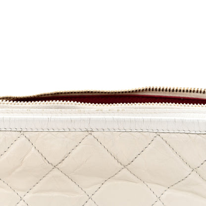Chanel Aged Calfskin Quilted Small Gabrielle Hobo White 12 of 18