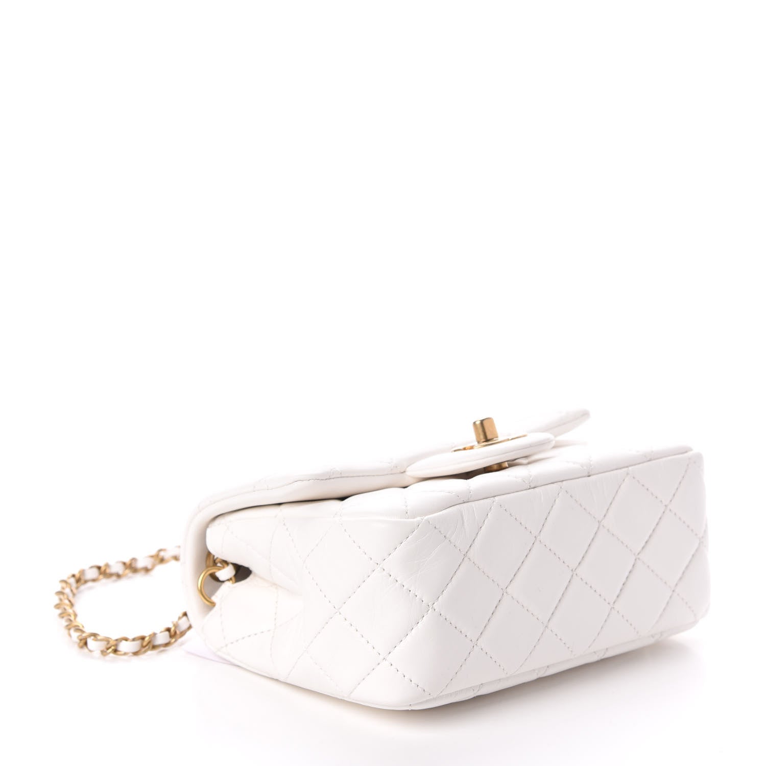 Chanel Lambskin Quilted Mini Pearl Crush Flap White 4 of 10