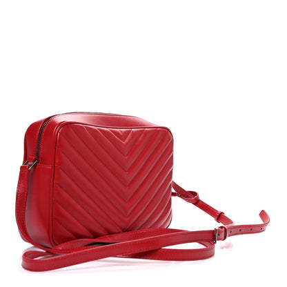 Saint Laurent Calfskin Matelasse Monogram Lou Camera Bag Rouge Eros 3 of 10