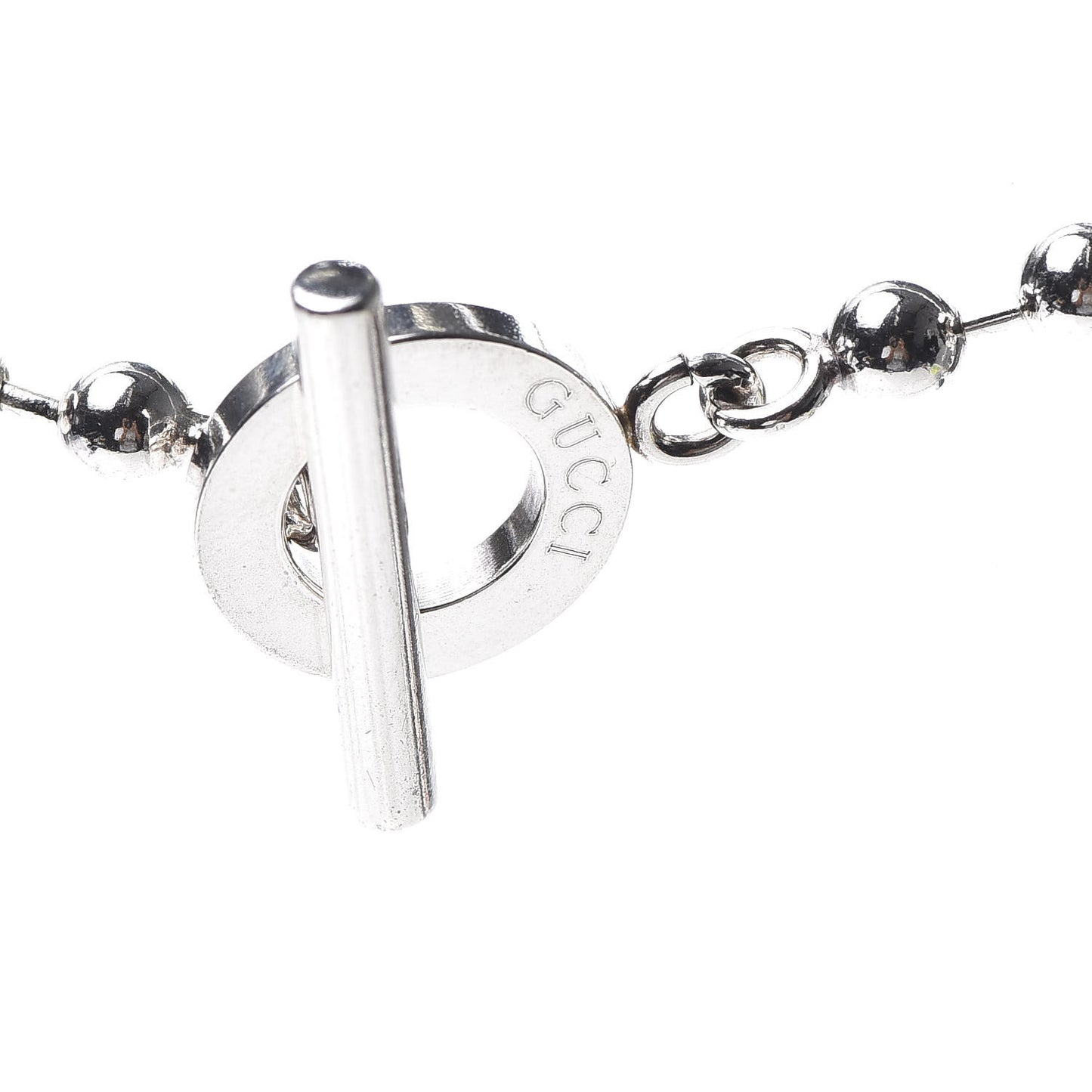 Sterling Silver Boule Toggle Necklace