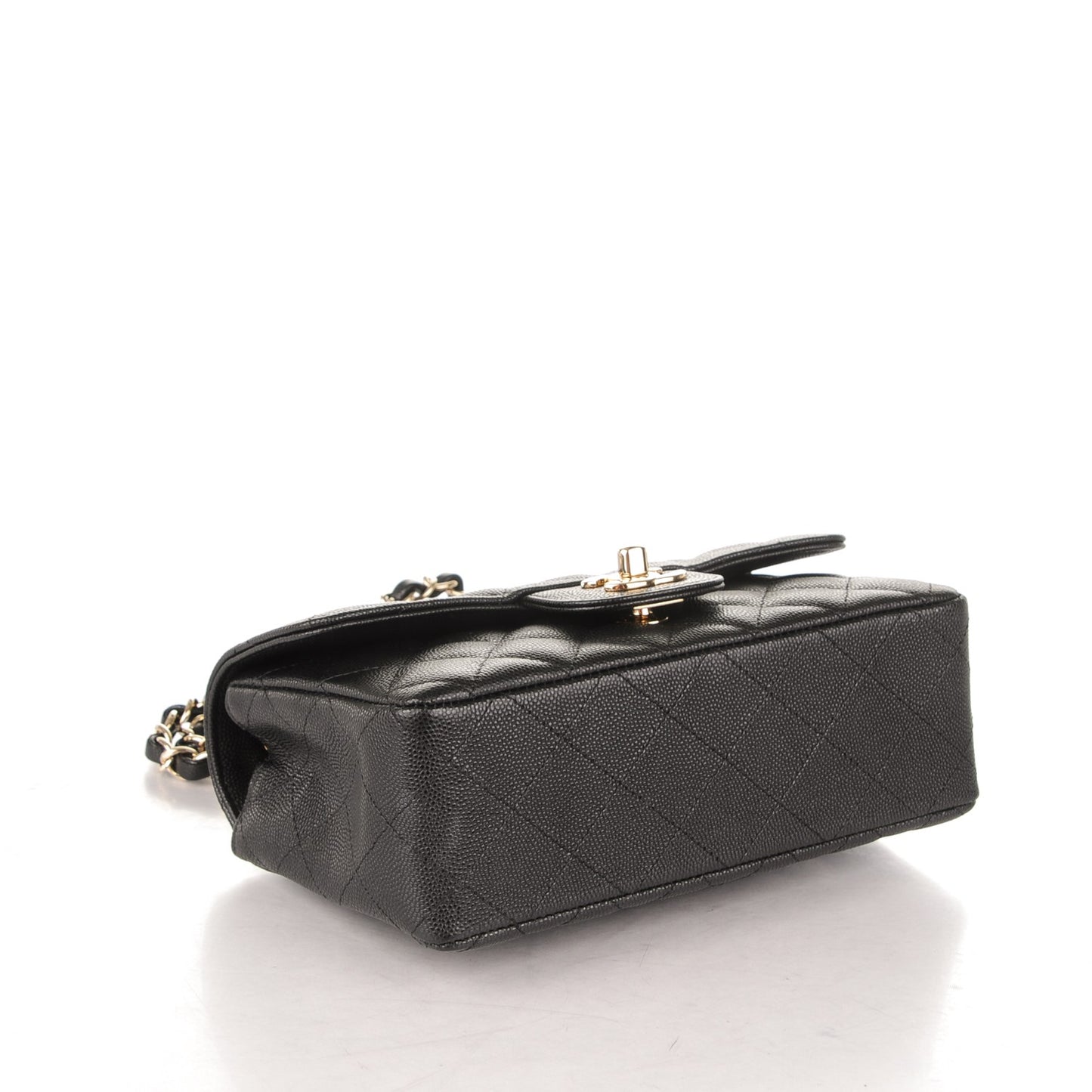 Caviar Quilted Mini Rectangular Flap Black