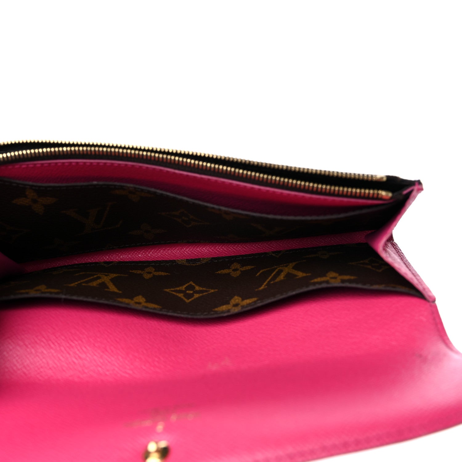 Louis Vuitton Monogram Bloom Flower Emilie Wallet Fuchsia 5 of 15