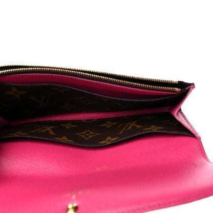 Louis Vuitton Monogram Bloom Flower Emilie Wallet Fuchsia 5 of 15