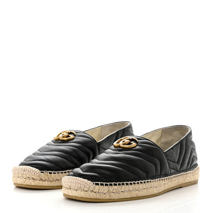 Gucci Nappa Matelasse Mens GG Marmont Espadrilles 9.5 Black 3 of 9