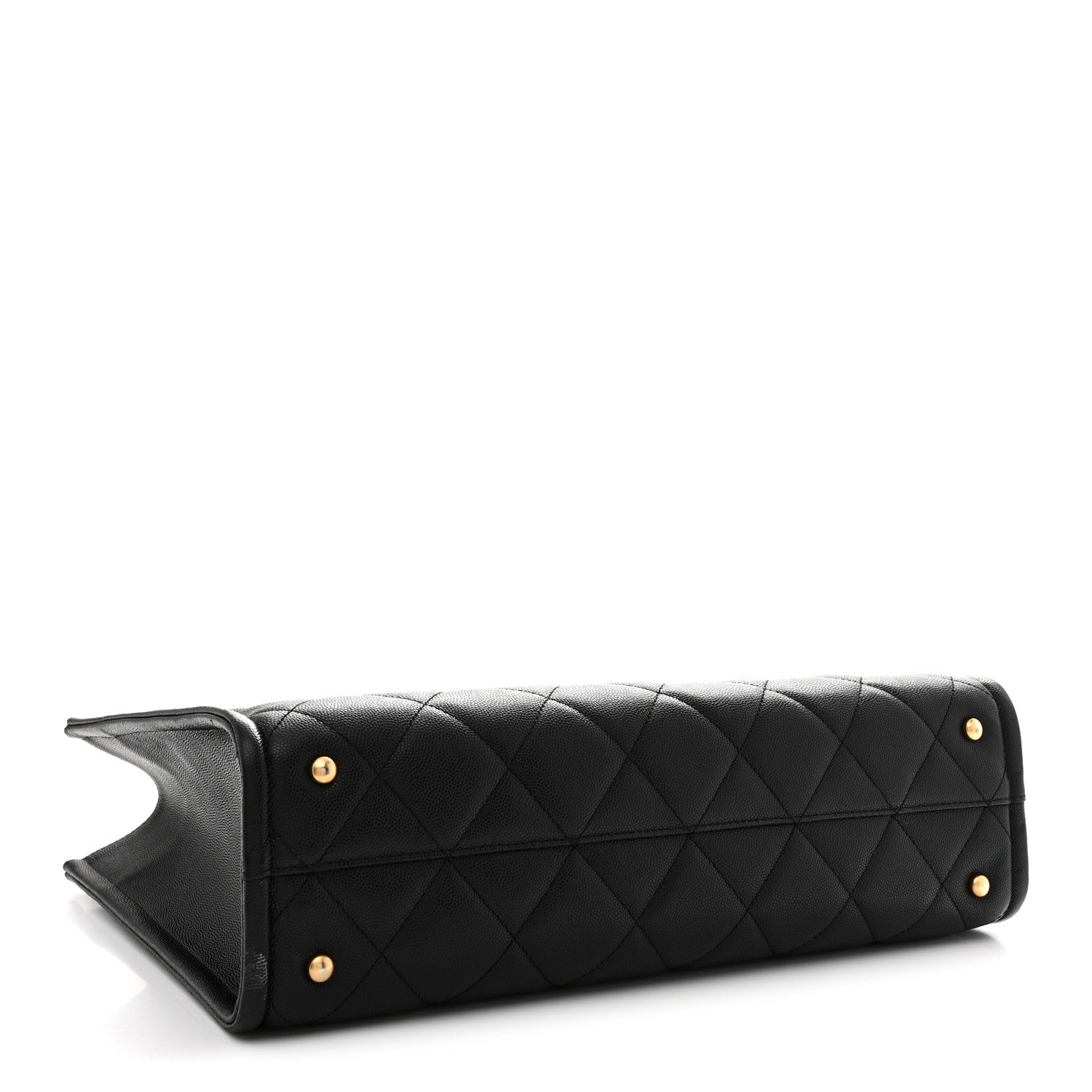 Chanel Caviar Quilted Chain Large Shopping Tote With Coin Purse Black 4 of 11