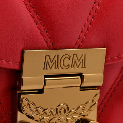 MCM Calfskin Quilted Small Patricia Belt Bag Ruby Red 12 of 15
