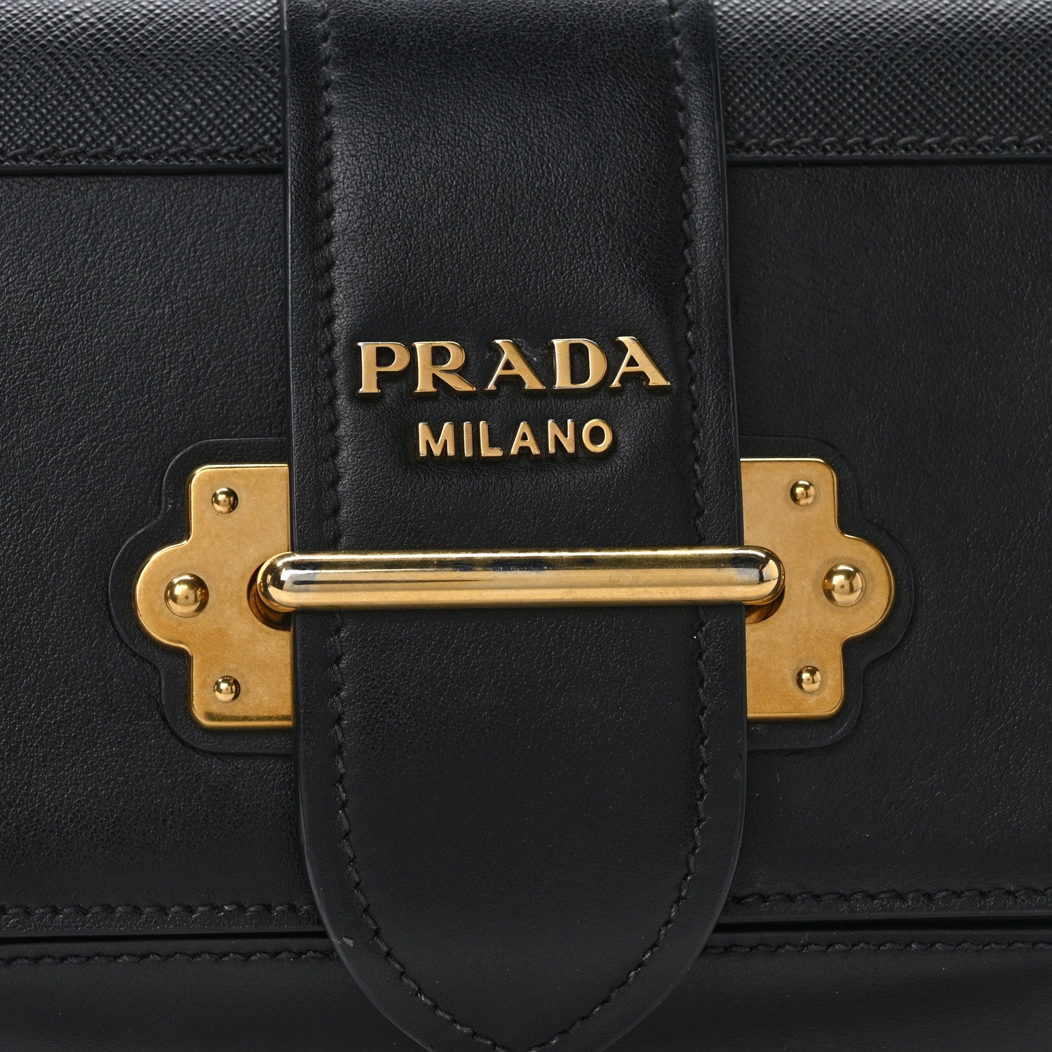 Prada Saffiano City Calf Cahier Belt Bag Black 7 of 12