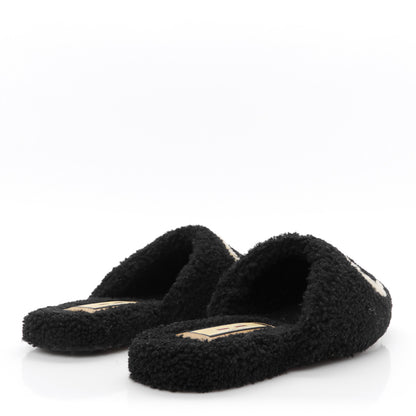 Gucci Shearling Interlocking G Mens Eileen Slippers 8 Black Butterscotch 5 of 9