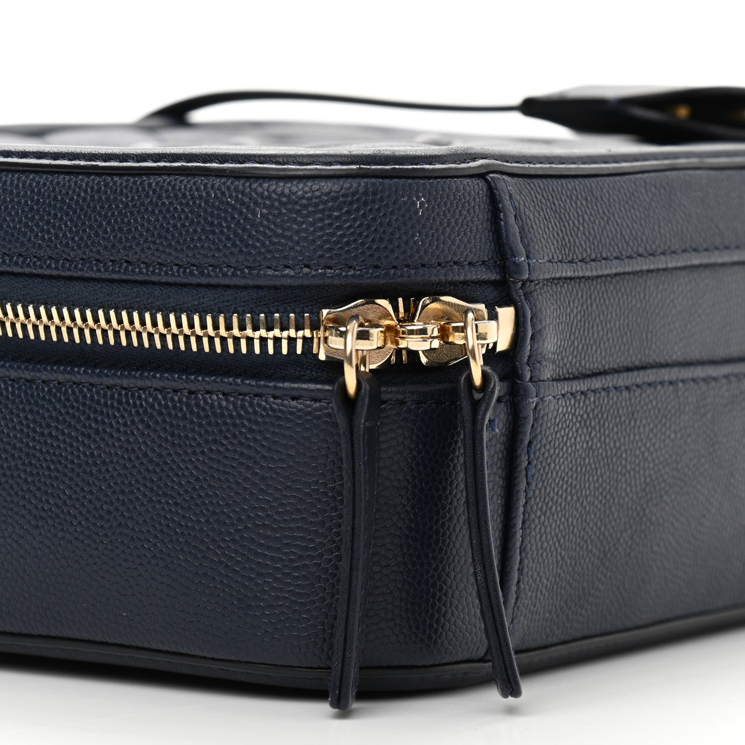 Chanel Caviar Quilted Medium CC Filigree Vanity Case Navy 10 of 15
