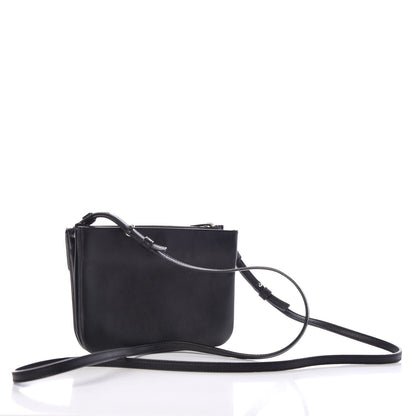 Saint Laurent Calfskin Monogram Tri Pocket Crossbody Bag Black 3 of 10