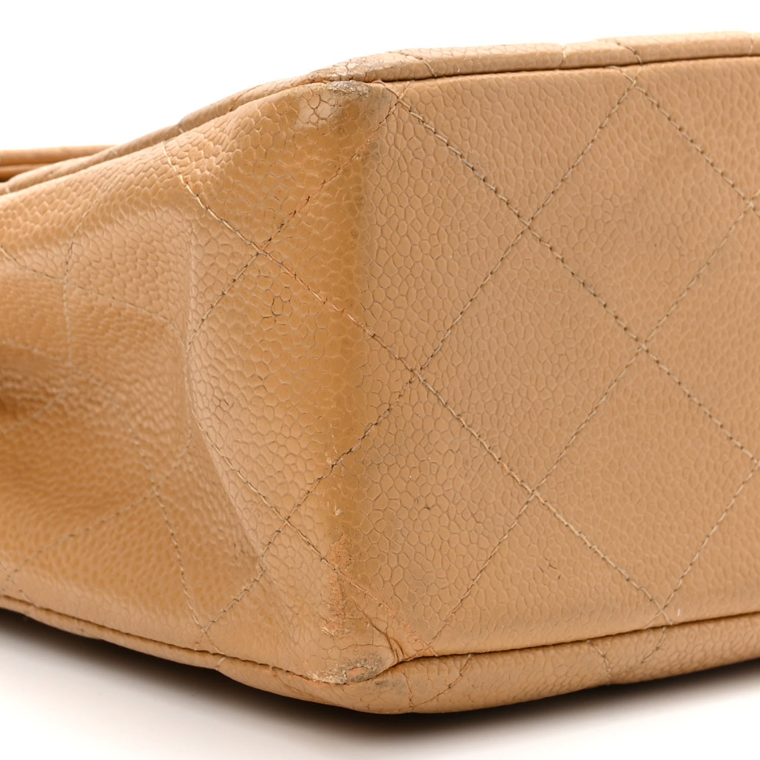 Chanel Caviar Quilted Jumbo Single Flap Beige 9 of 14