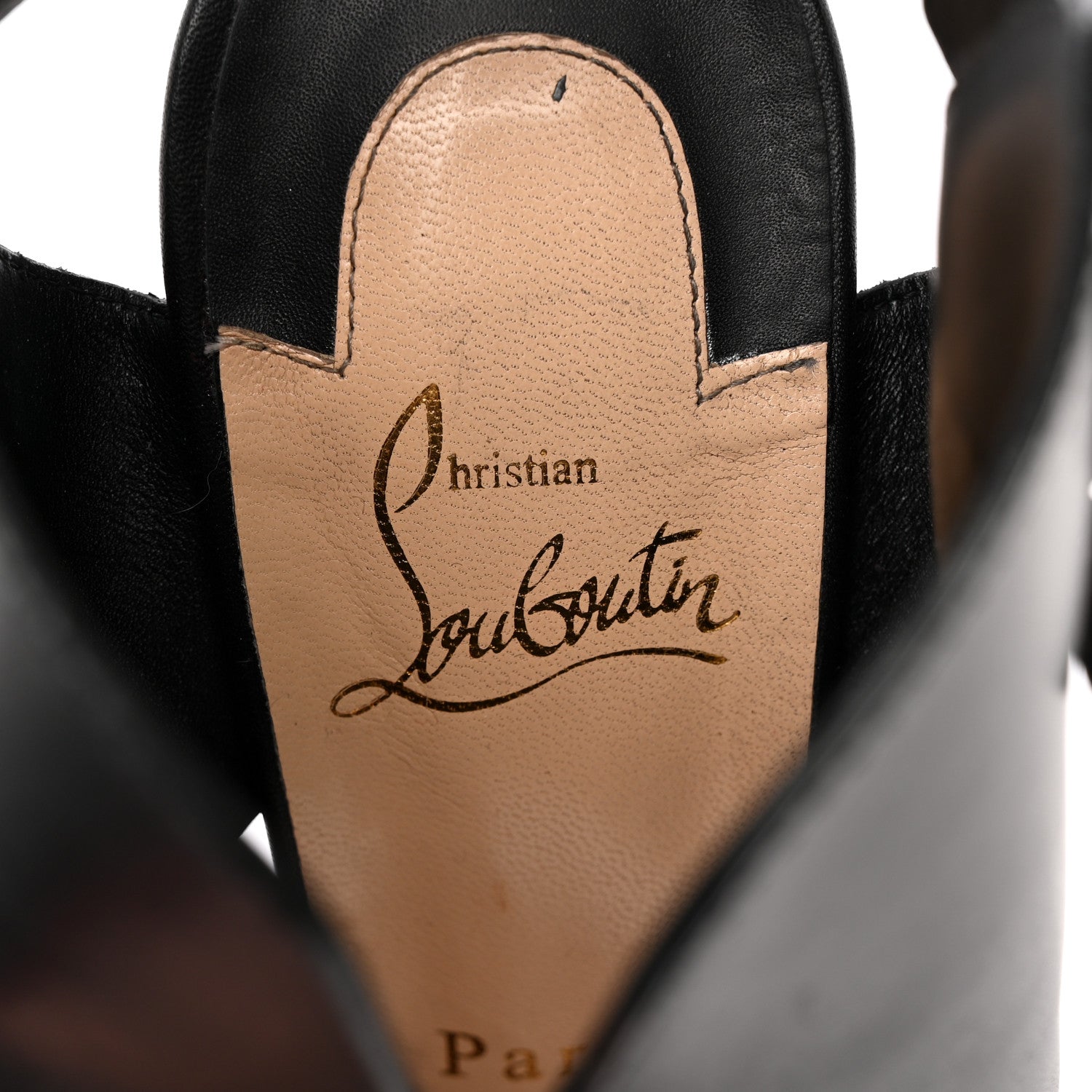 Christian Louboutin Calfskin Apron Lili 120 Pumps 38 Black 7 of 15