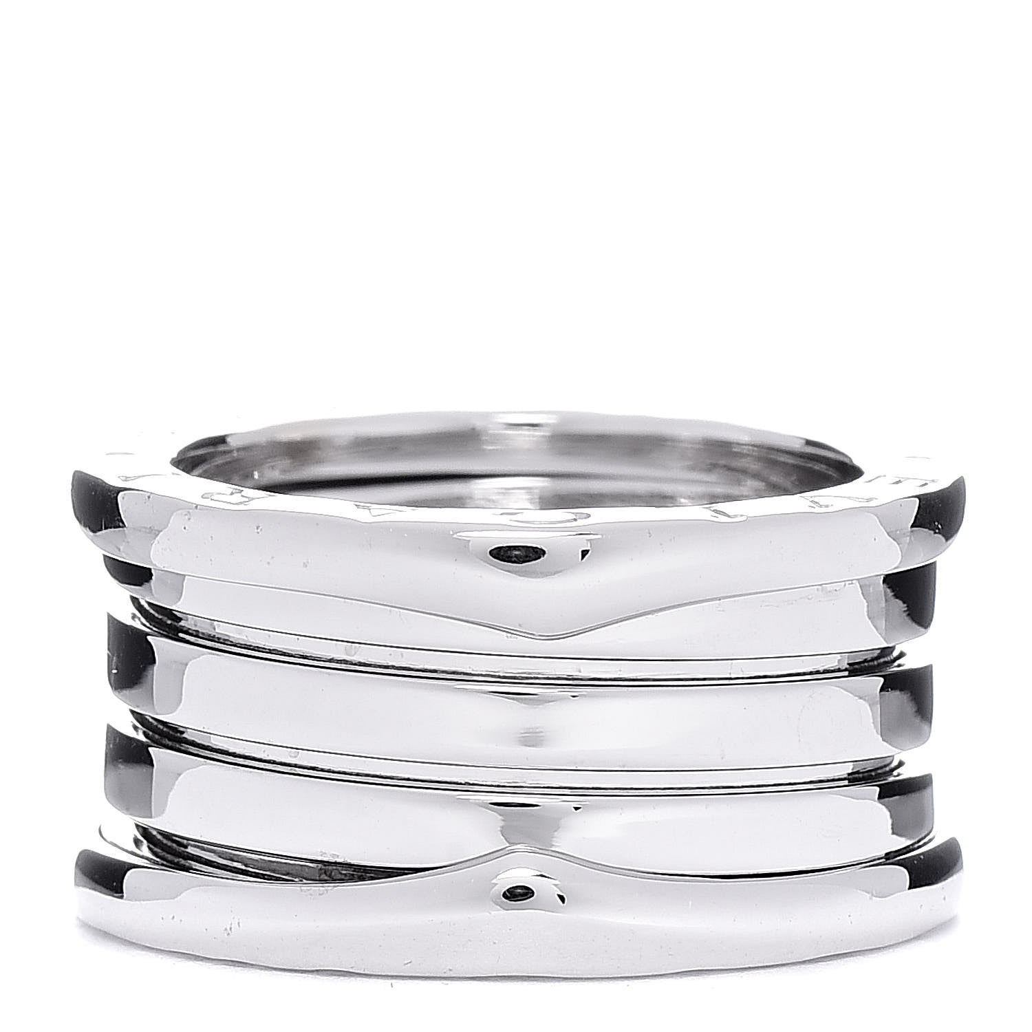 Bulgari 18K White Gold B.Zero1 4 Band Ring 51 5.75 1 of 5