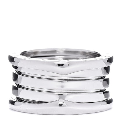 Bulgari 18K White Gold B.Zero1 4 Band Ring 51 5.75 1 of 5
