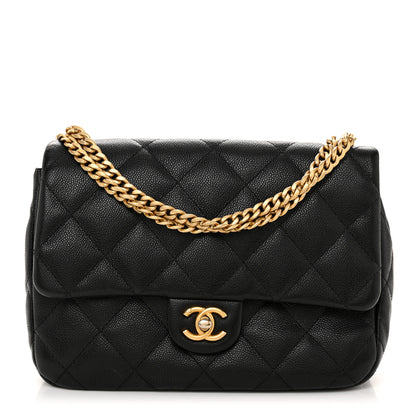 Chanel Caviar Quilted Sweetheart Flap Black 1 of 10