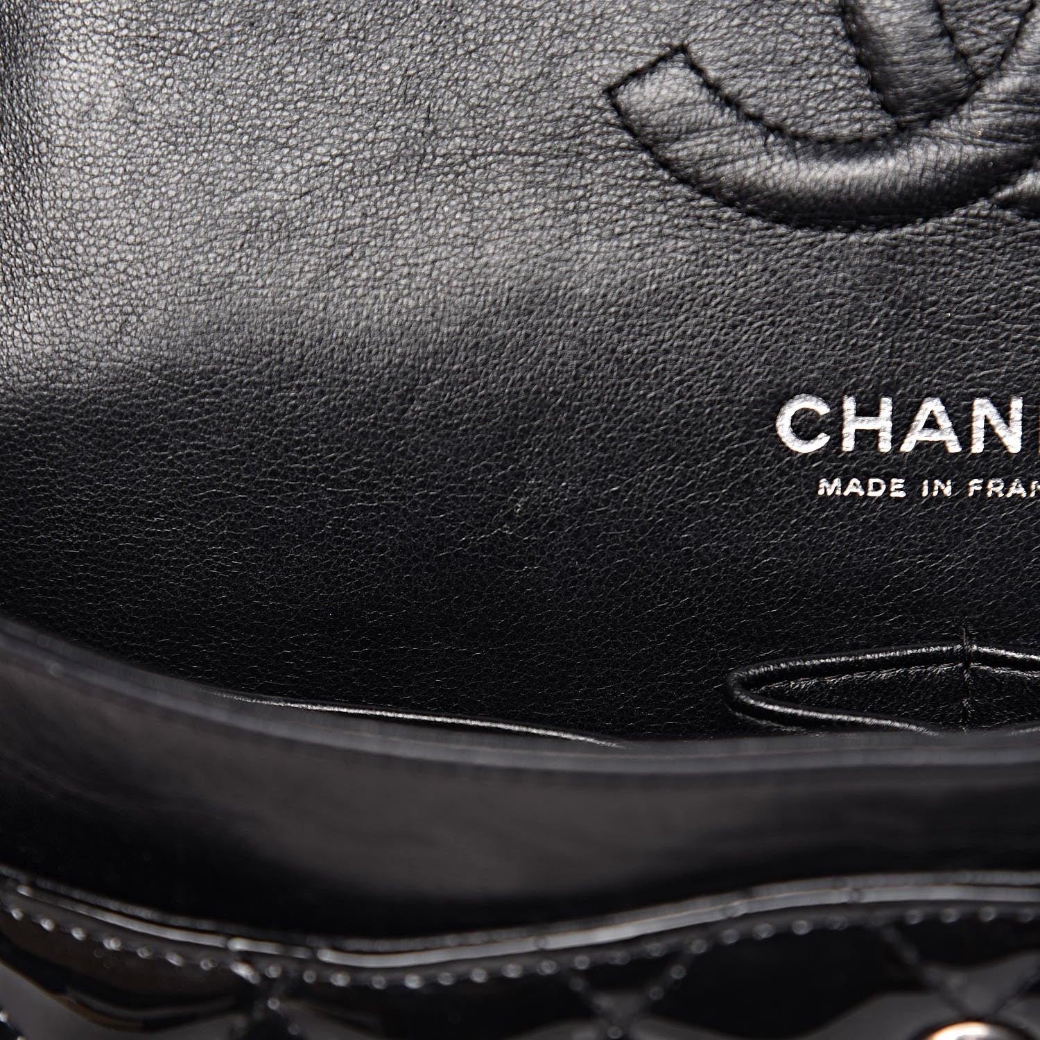 Chanel Patent Quilted Medium Double Flap Black 17 of 17