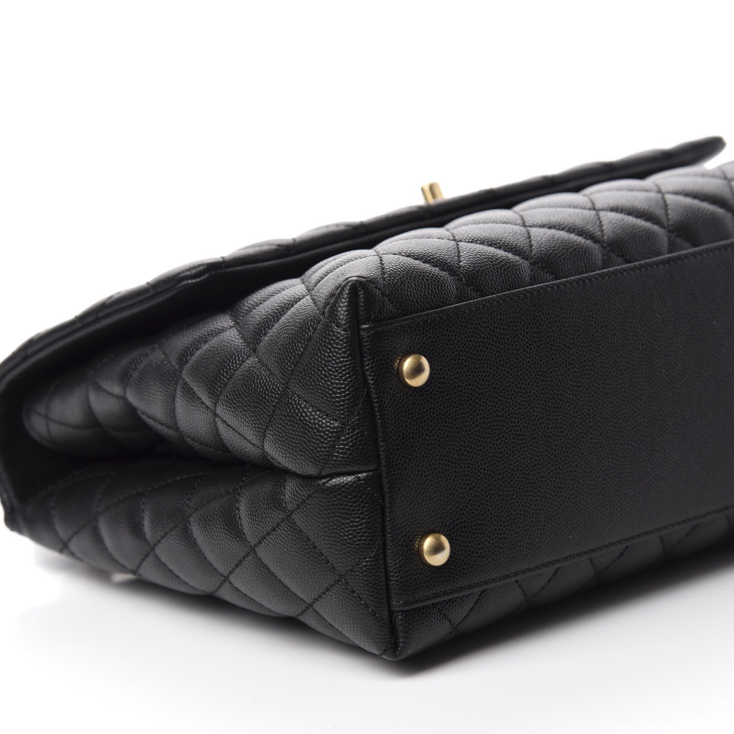 Chanel Caviar Quilted Medium Coco Handle Flap Black 6 of 10