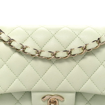 Chanel Caviar Quilted Small Double Flap Light Green 8 of 10