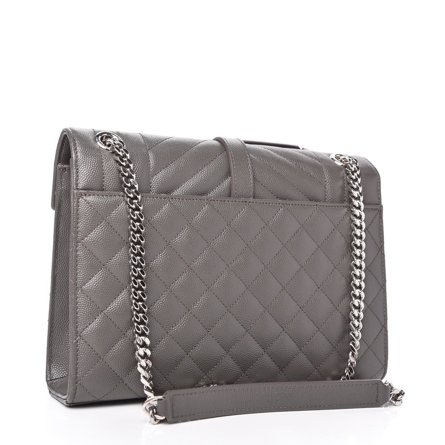 Saint Laurent Grain De Poudre Textured Mixed Matelasse Medium Triquilt Monogram Satchel Earth 3 of 11