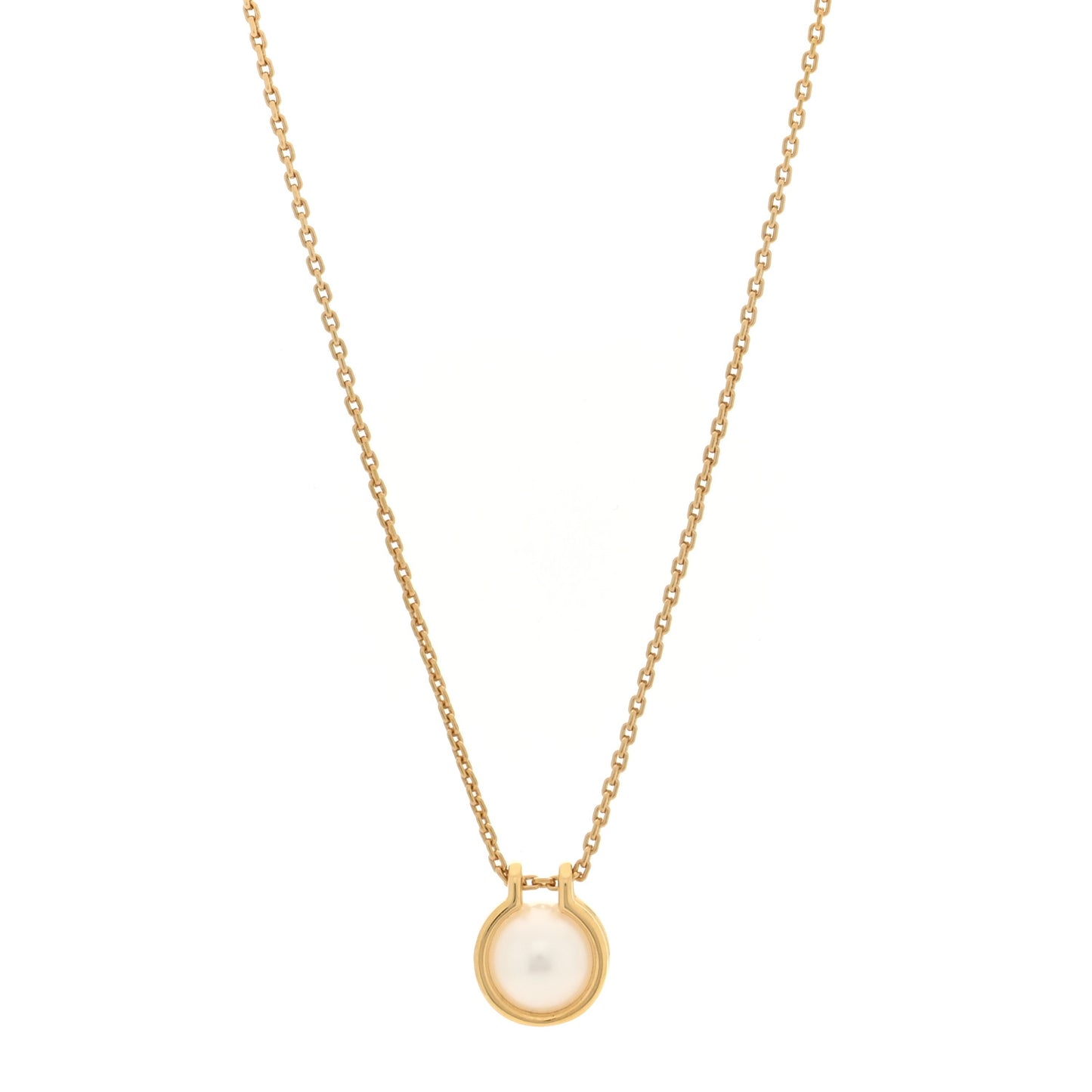 18K Yellow Gold South Sea Cultured Pearl HardWear Link Pendant Necklace