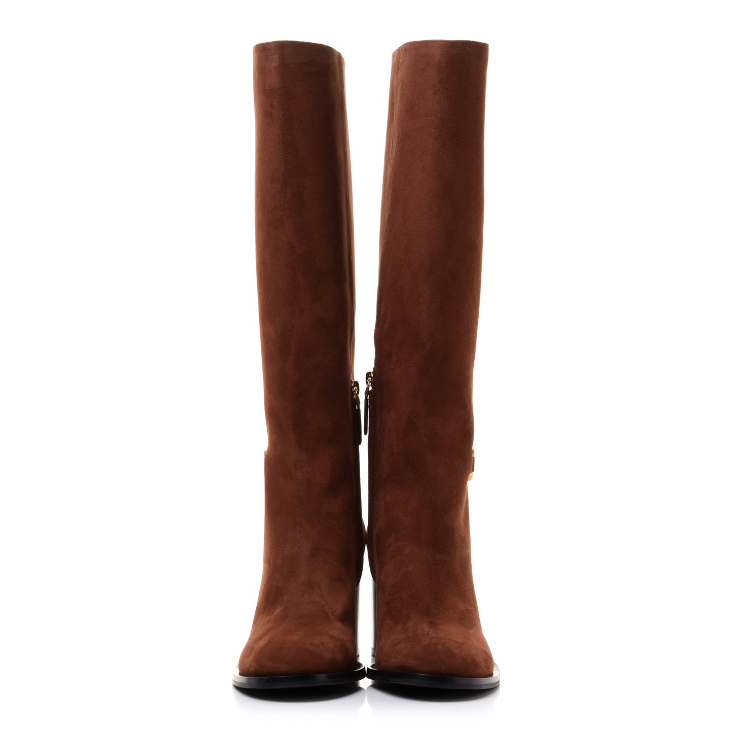 Suede Vlogo Knee High Boots 40.5 Brown