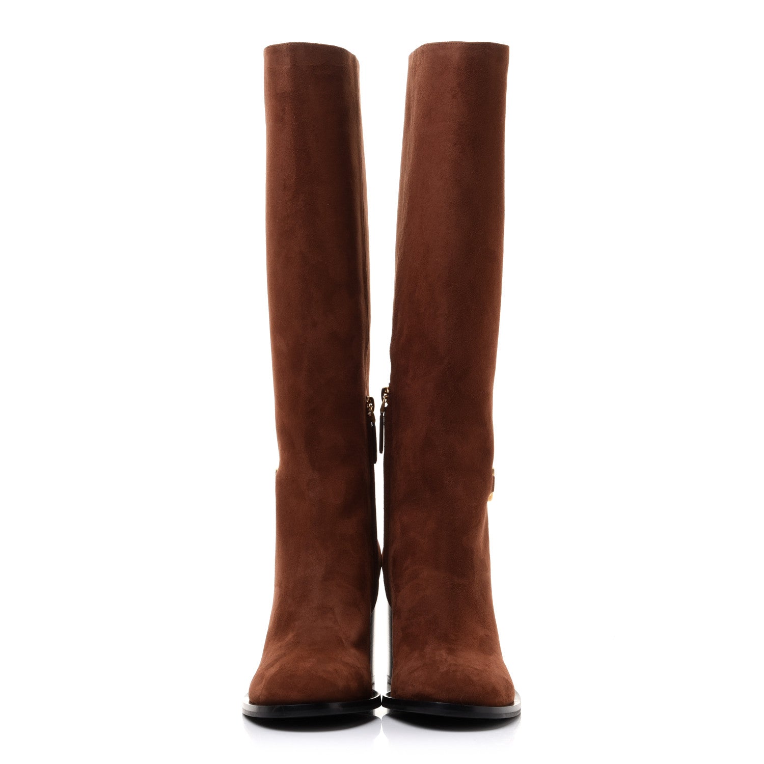Valentino Garavani Suede Vlogo Knee High Boots 40.5 Brown 2 of 11