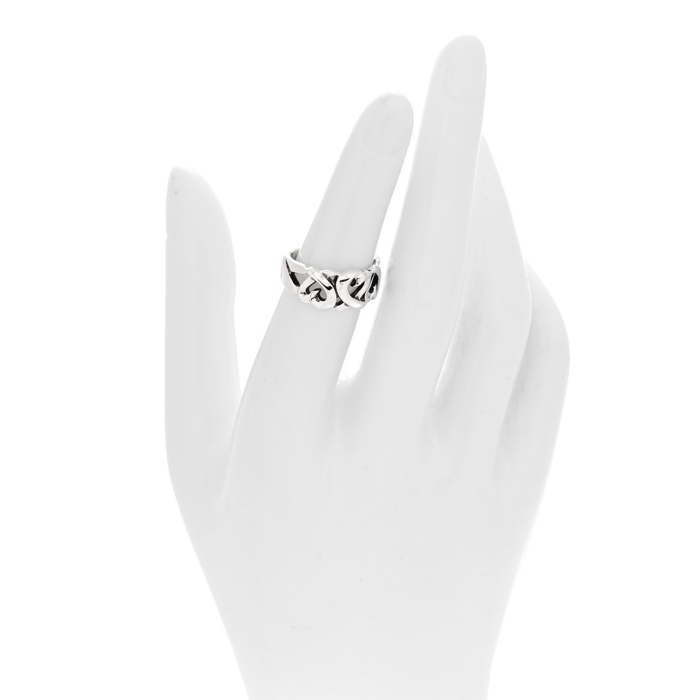 Sterling Silver Paloma Picasso Loving Heart Band Ring 50 5.25