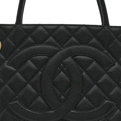 Chanel Caviar Quilted Medallion Tote Black 8 of 10