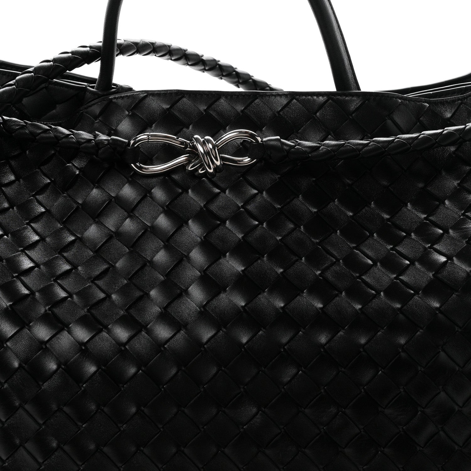 Bottega Veneta Nappa Intrecciato Large Andiamo Shoulder Bag Black 8 of 10