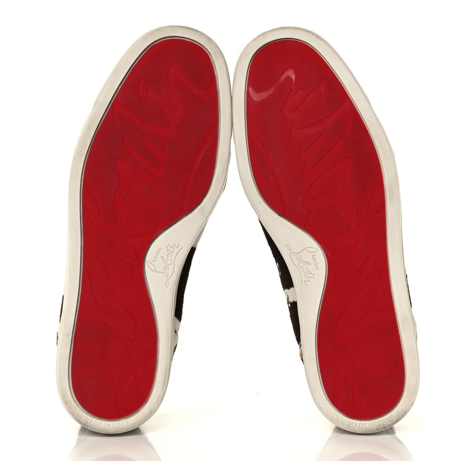 Christian Louboutin Calf Hair Animal Print Rantus Orlato Flat Sneakers 38 Multicolor 7 of 13