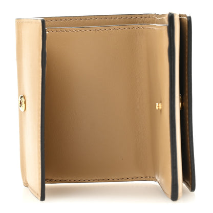 Fendi Vitello King Tamponato Embossed Fendi Roma Micro Tri-Fold Wallet Poudre 5 of 10